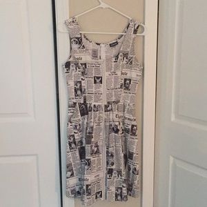 ModCloth Newspaper Cat Dress